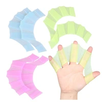1pair hot sale unisex frog type silicone girdles swimming hand fins flippers palm finger webbed gloves paddle water sports 3
