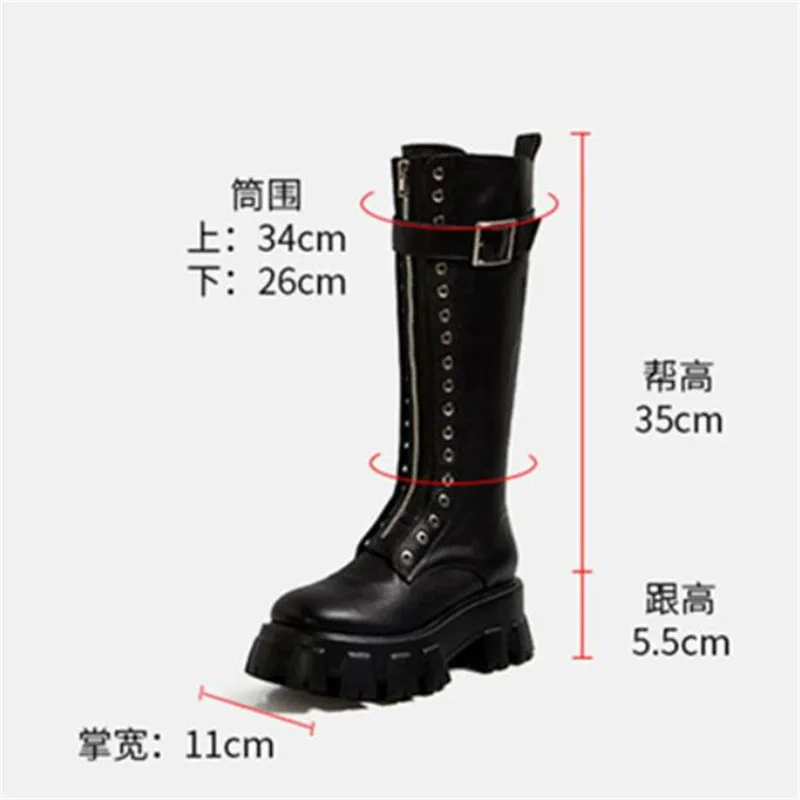 

2021 new winter high tube net celebrity knight women's boots genuine super star warm boots 6CM wedges fashion boots 4-8 9