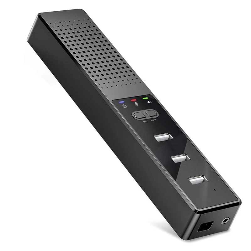

3 in 1 Computer Speakers with Microphone & Hubs USB Conference Speaker, PC Mic for Video Conference