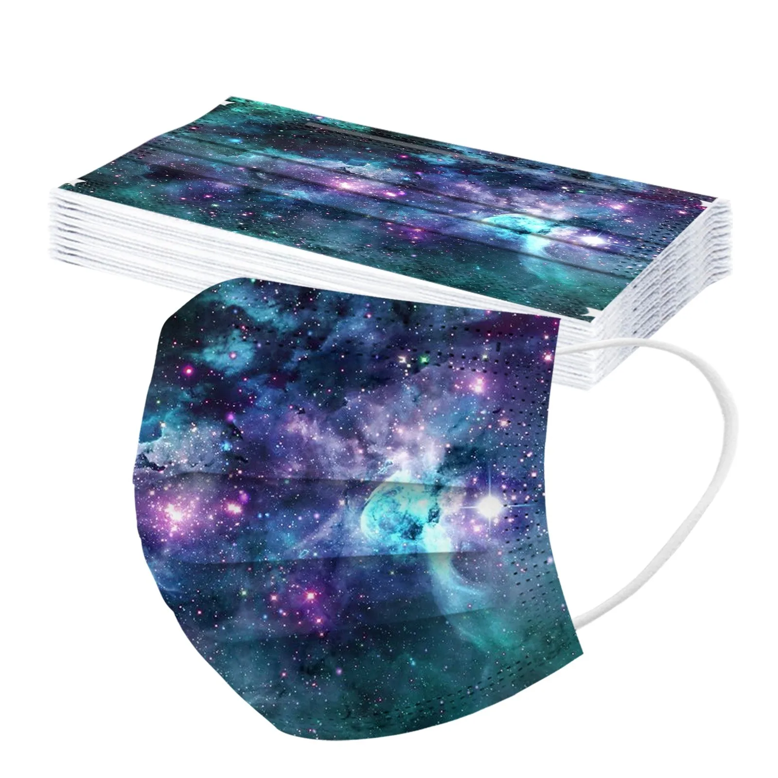10 шт для взрослых красочные пространства с космическим принтом Цвет одноразовая