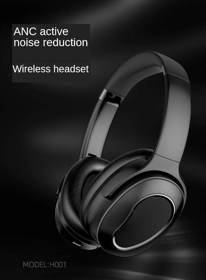 

New Head-mounted Wireless Headset for Office and Games Bluetooth Headset Active Noise Reduction Wireless Bluetooth 5.0