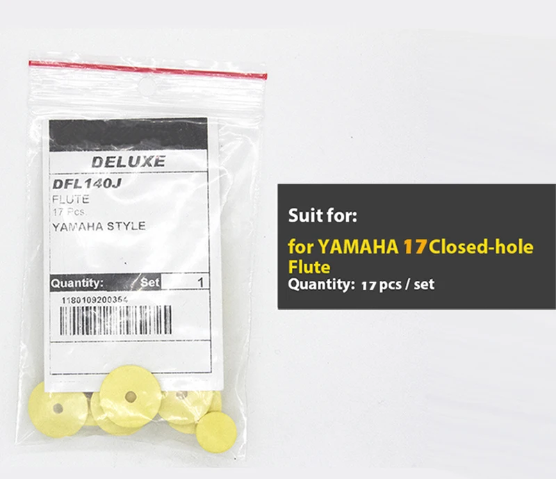 1 комплект(17 шт.) Италия для YAMAHA 17 закрыто-флейта с отверстиями корпуса кожаные накладки для YAMAHA 17 закрытое отверстие кнопка флейты колодки - Цвет: for YAMAHA 17 Closed