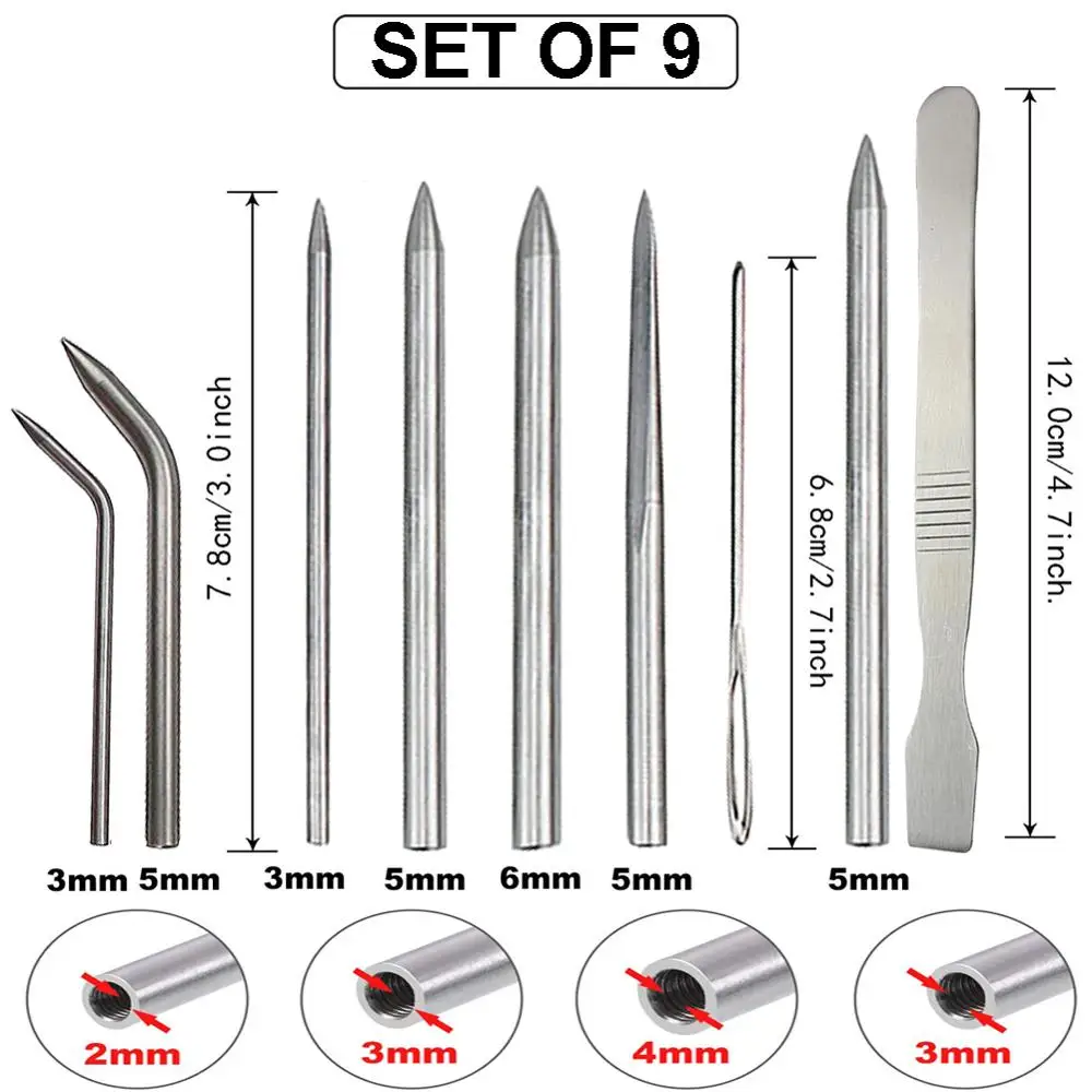 9 шт Паракорд Набор для вышивания из Паракорда ПИД шнуровки сшивания иглы