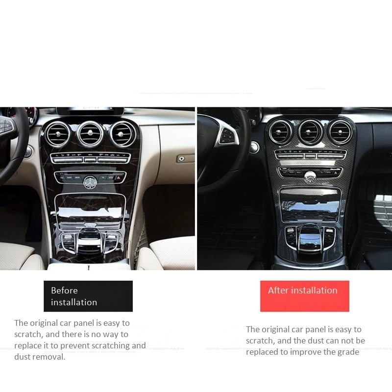 

For Mercedes-Benz C-Class W205 GLC X253 Center Console Panel Sticker
