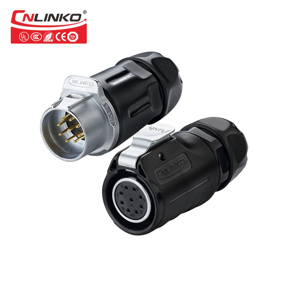 Cnlinko 9 контактный водонепроницаемый авиационный круглый разъем