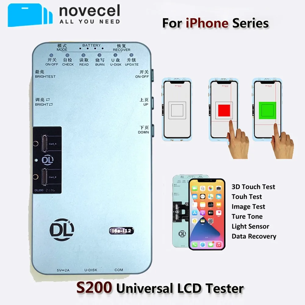 ЖК тестер Novecel S200 для iPhone X XR Xs 11 12pro Max 6S 8P с сенсорным экраном|Наборы ремонта