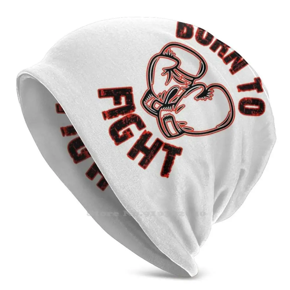 

Boxing Gym Motivation Graphic Stretch Knit Beanies Autumn Winter Hats For Man Woman Child Teens Fighting Fighter Fight Retro