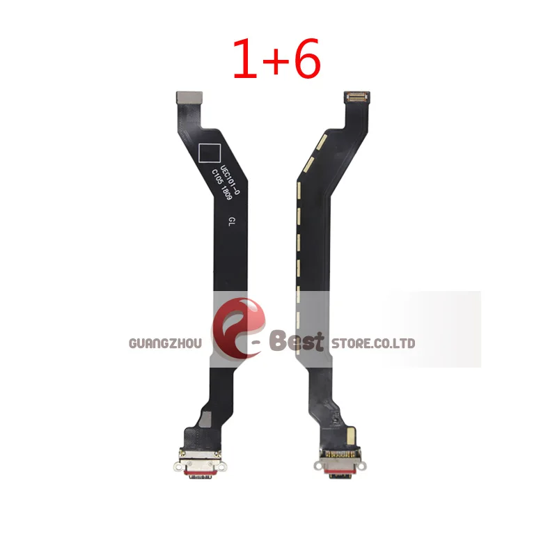 For One Plus 6 Высокое качество для OnePlus one, два, три, пять, один плюс 1, 2, 3, 5, T, 6, 6t usb зарядный порт, док-станция, гибкий кабель, запчасти в сборе - Цвет: For One Plus 6