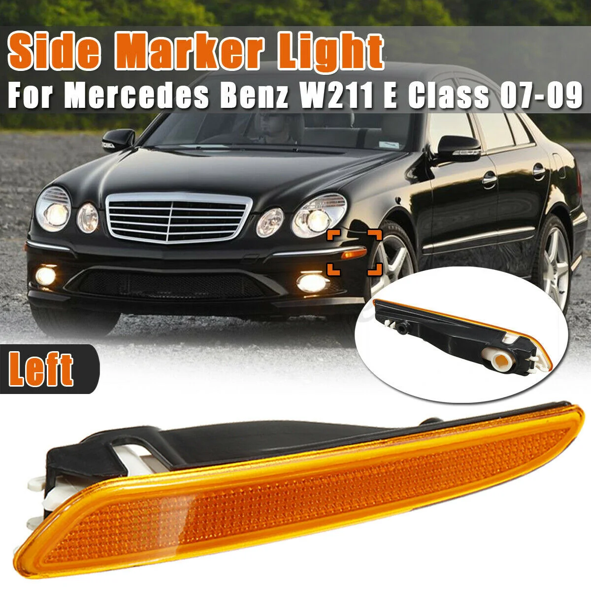 

Left Front Side Marker Turn Signal Light Fit Front Right For Mercedes-Benz E-class W211 OEM A2118200921L For Car Marker Light