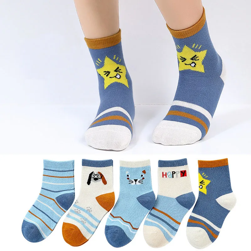 

5 Pair/Lot Baby Boys Sock Spring Summer Autumn Winter Warm Kids Socks Cute Cartoon Soft Cotton Socks for Girls Children