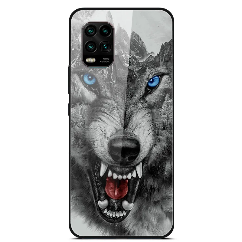 For Xiaomi Mi 10 Lite 5G Case Tempered Glass Hard Back Cover For Xiaomi Mi 10 10T Lite Pro Case Fundas For xiomi mi10 Lite Capa