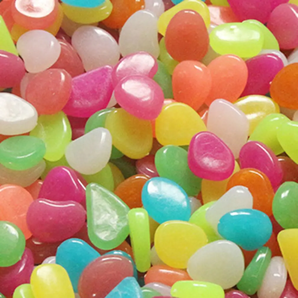 50 шт Искусственный Цвет светящийся камень с флуоресцентным камнем сверкающий