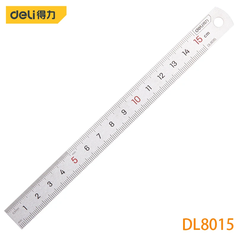 

Deli DL8015 Steel Ruler Specification: 170mmx15mm Stainless Steel Measuring Tools Engraved With Formulas And Conversion Tables