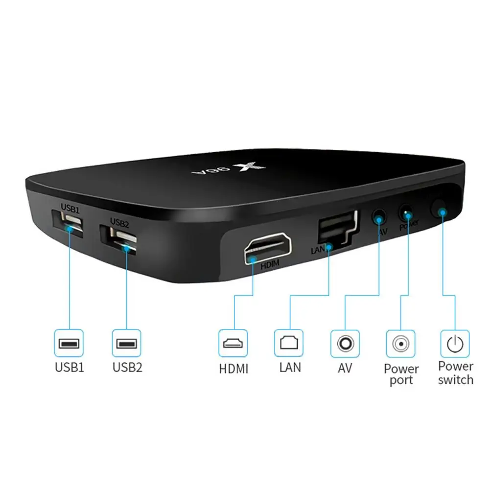 

Android 10.0 TV Box Amlogic S905L 2.4GHz/5GHz Dual Band WiFi Set-Top TV Box 2GB RAM 16GB ROM Bluetooth 5.0 Fast WiFi 3D 4K