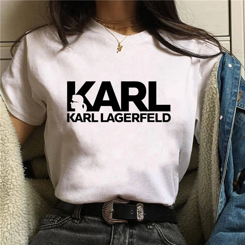 

Brand Karls T Shirt Women Summer Top Short Sleeve O-neck Tshirt Women Clothing Fashion Casual Tee Shirt Femme Mujer Camisetas