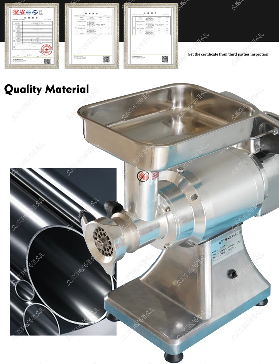 CG55GH/CG22DM Electric Meat Grinder/Rotary Cheese Grater Machine Stainless Steel Sausage Stuffer Mincer Heavy Duty | Бытовая техника