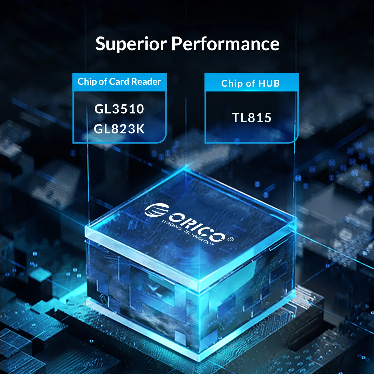 ORICO прозрачный usb-хаб мульти высокоскоростной USB3.0 2,0 сплиттер 4 порта OTG адаптер для чтения карт для настольных ПК Аксессуары для ноутбуков