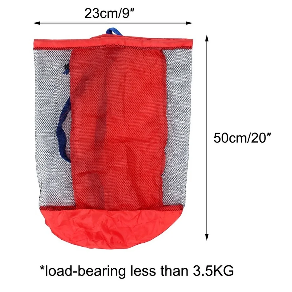 

Portable Kids Beach Toys Storage Bag Sand Toy Mesh Bag Pouch Outdoor Toy Organizer Sundries Net Bags Drawstring Storage Backpack