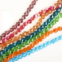 twist faceted crystal glass 4mm 6mm 8mm 10mm 12mm loose spacer beads lot colors for jewelry making diy