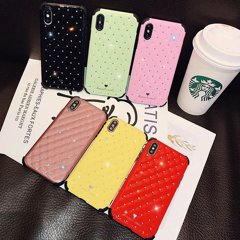 Роскошный противоударный Блестящий Алмазный чехол для телефона iPhone 11 Pro XR XS Max 7 8