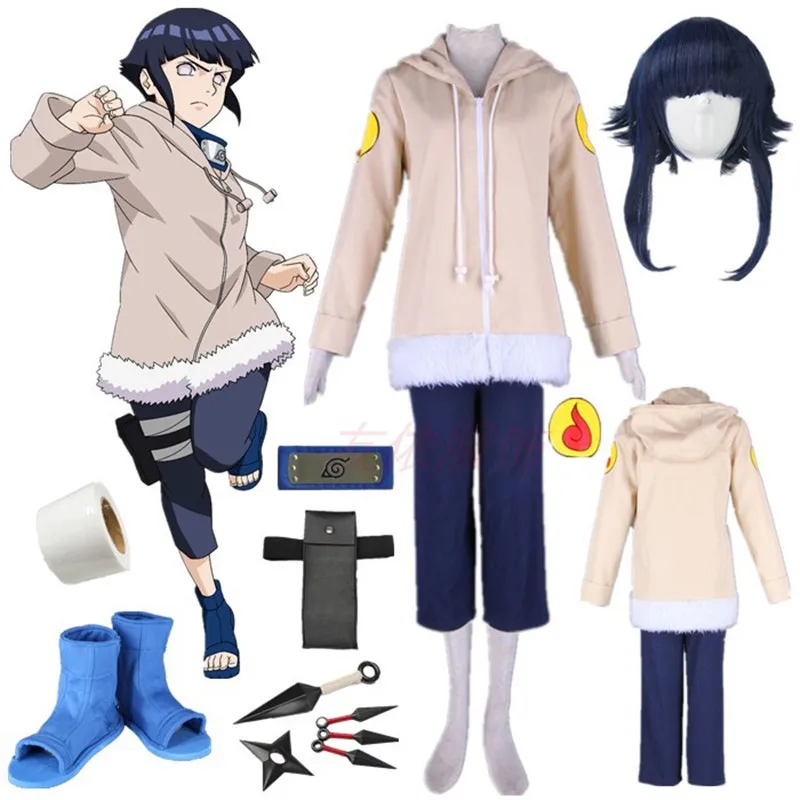 Костюм для косплея Хьюга Хината из аниме Хэллоуин полный комплект костюмы