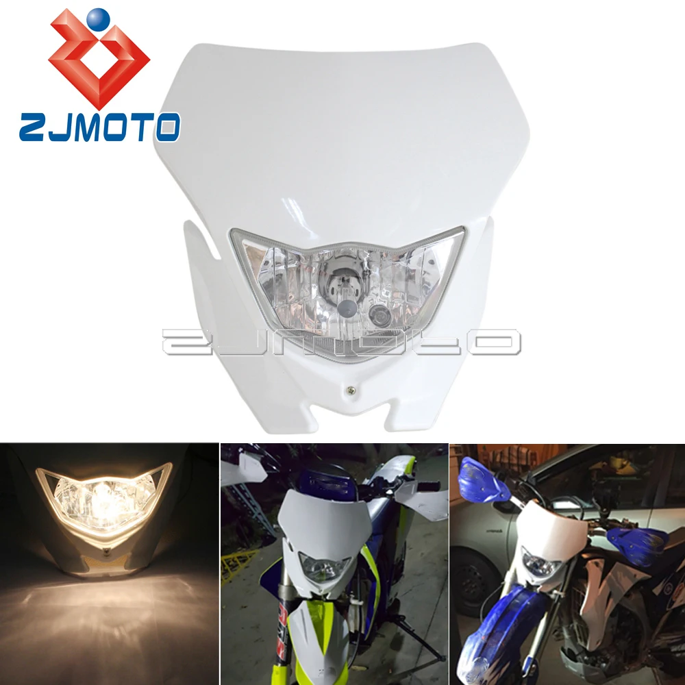 Универсальная фара ближнего и дальнего света белая для мотоцикла Yamaha WR 450 250 YZ TTR