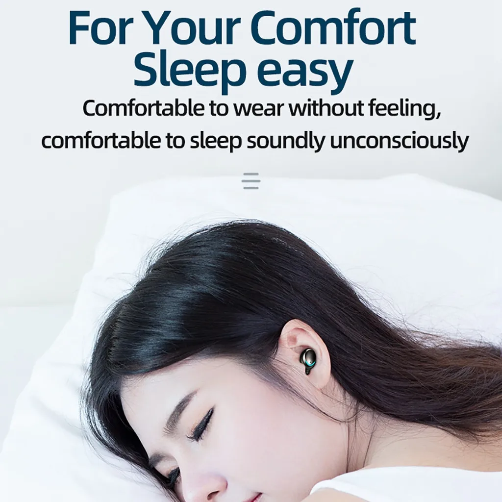 Bluetooth V5.0 Наушники Беспроводные сенсорные наушники с отпечатком пальца со