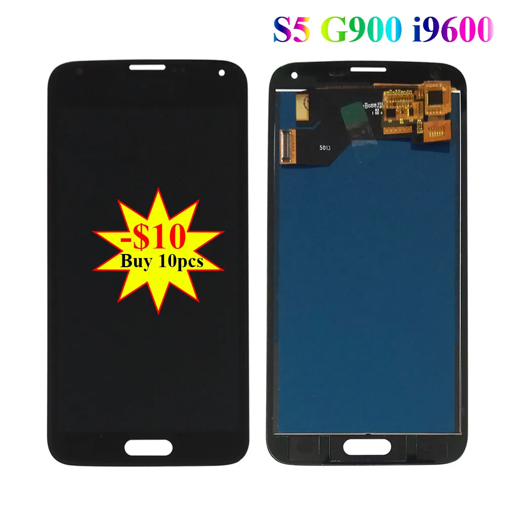 Новый ЖК дисплей для samsung S5 G900F экран сенсорный дигитайзер сборка i9600 G900H G900M G9001 G900R