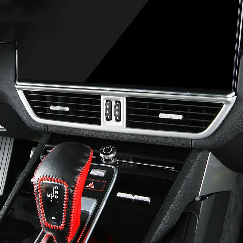 

Автомобильная центральная консоль, рамка для кондиционера, декоративная наклейка, отделка для Porsche Cayenne 2018-19, аксессуары для интерьера