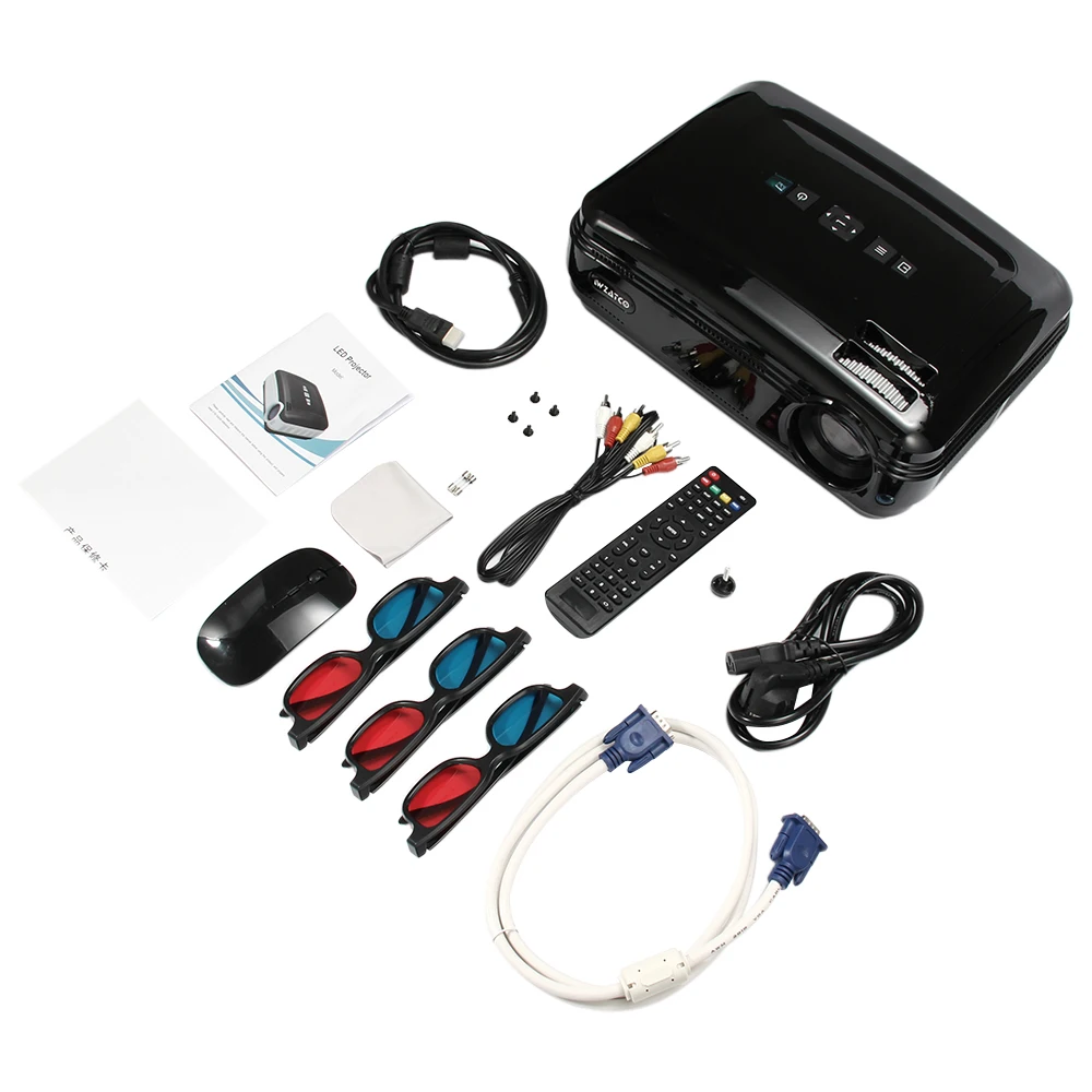 WZATCO CTL60 5500 люменов Android 9 0 WI FI full HD Портативный ТВ светодиодный проектор 1080P 4K видео