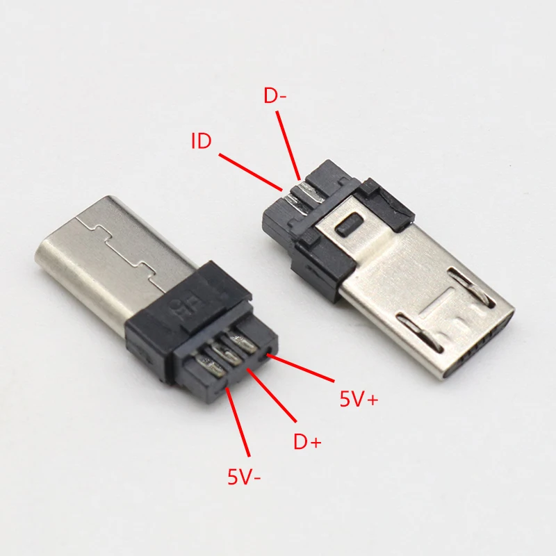 10 шт. микро USB 5PIN сварочный Тип штекерные соединители зарядное устройство 5P
