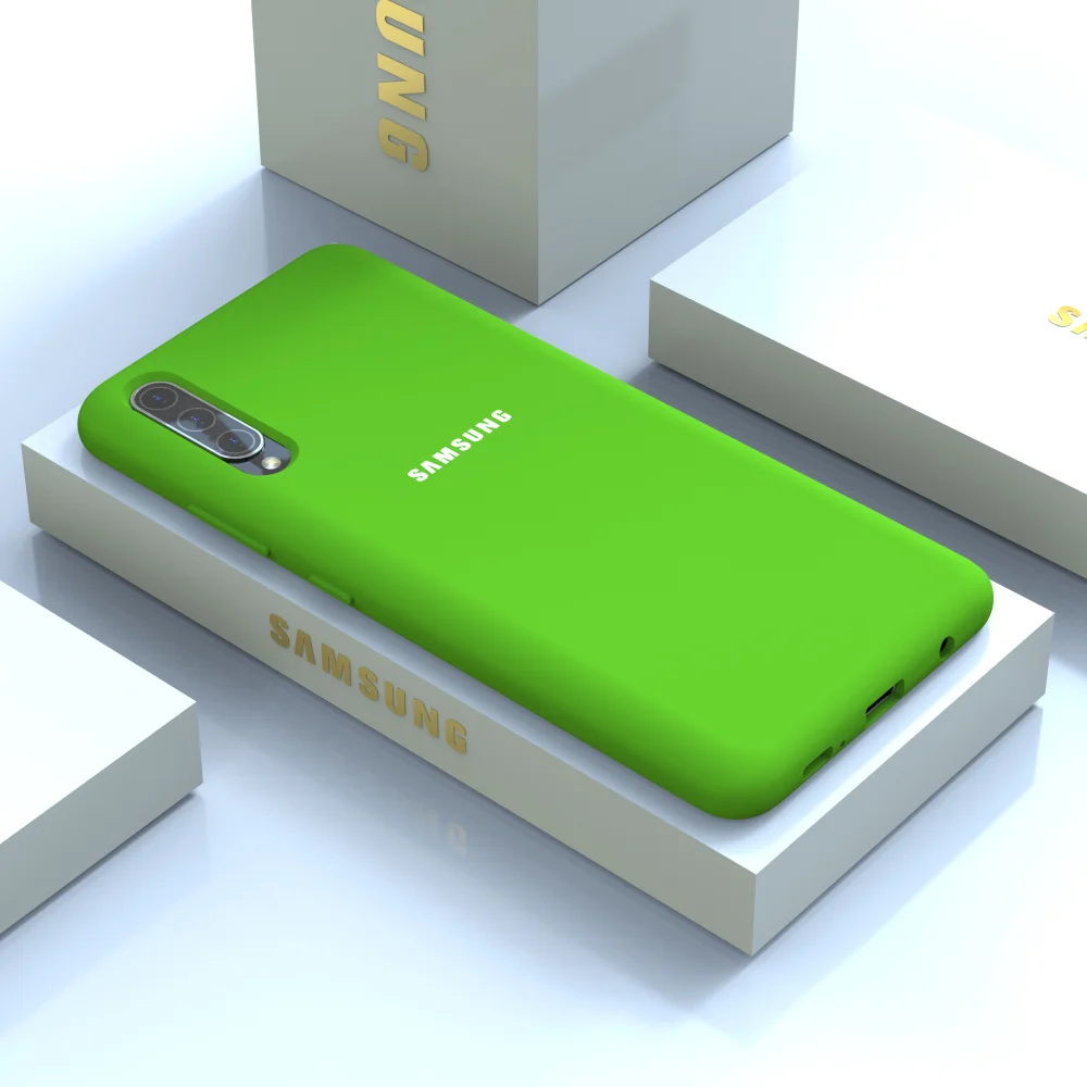 Защитный чехол для Samsung Galaxy A50 A70 защитный из жидкого силикона Мягкий сенсорный A50S