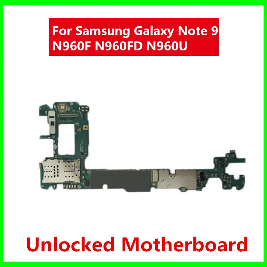 Оригинальная разблокированная материнская плата для Samsung Galaxy Note 9 N960F N960FD N960U с
