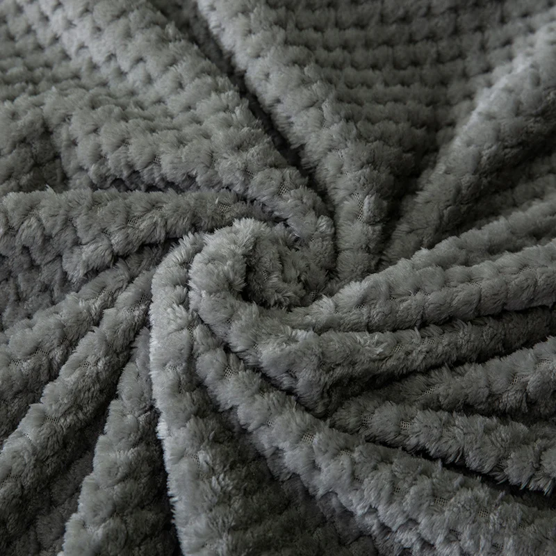 

Home Textile Microfiber Flannel Blanket Bedspread Bed Cover 200x230cm Large Thick Fleece Sofa Blankets For Adult Kids