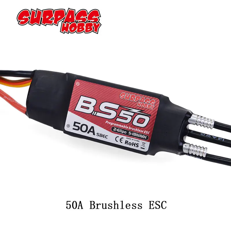 50A ESC Водонепроницаемый 2948 3000KV 3450KV мотор w/рубашка с водяным охлаждением и 50A бесщеточный ESC карточка программирования для RC лодки Аксессуары для радиоуправления - Цвет: 50A ESC