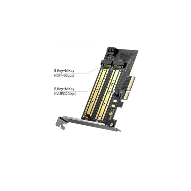 Adapter Plate Card Solid-State Disk M 2 Pcie to NVME and NGFF High Speed Double Deck Single Location 2280 2242 SSD |
