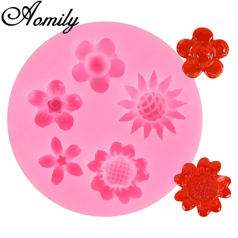 Aomily цветочная форма для торта шоколада силиконовая кухни Аксессуары выпечки |