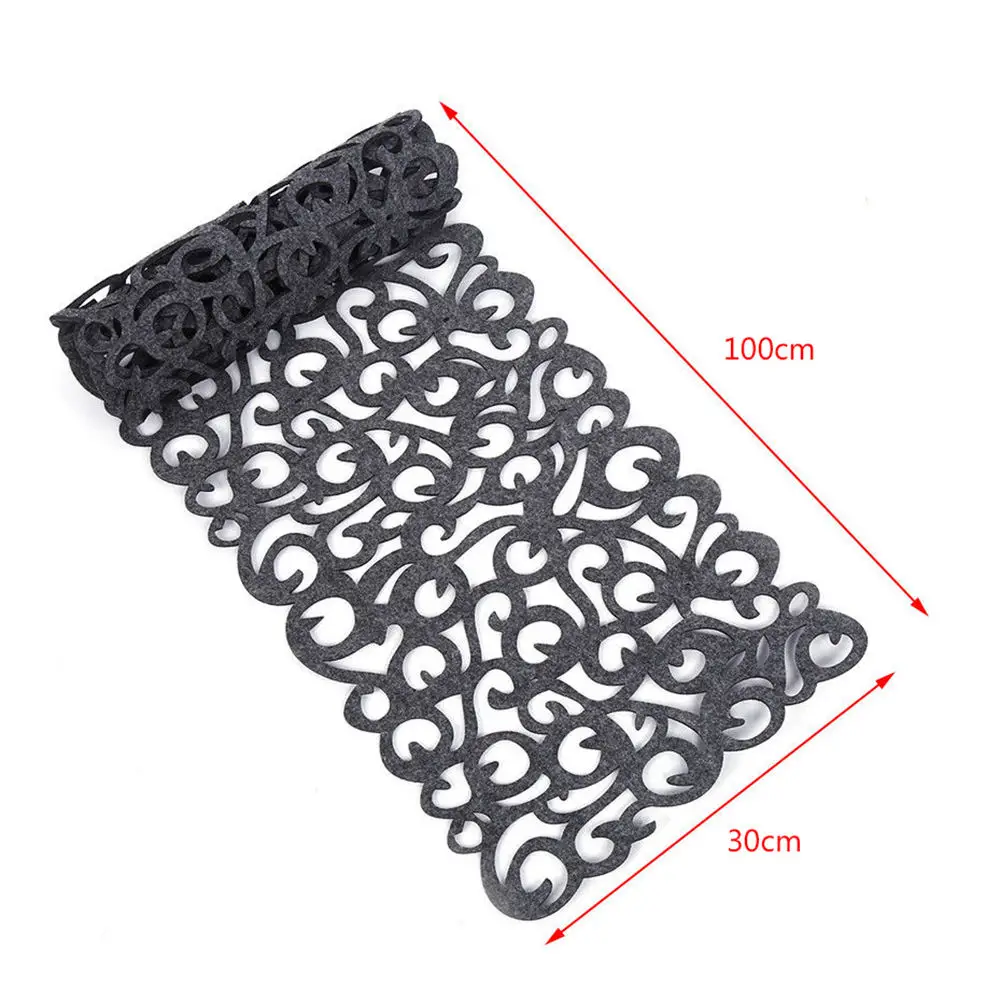 Стильная полая войлочная скатерть 100*30 см коврик подстилка принадлежности для