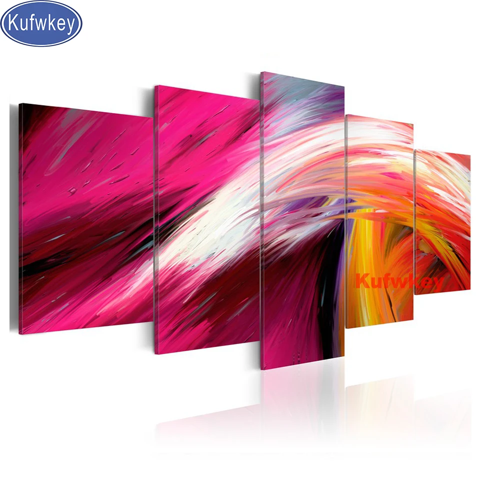 

Картина из 5 панельных страз «Пробуждение радости» 5d, вышивка ручной работы, полноразмерная/круглая картина, современное красочное искусст...