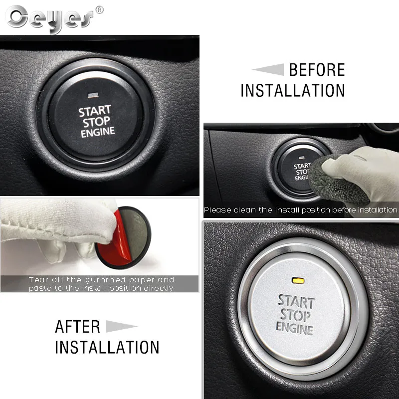 Для Mazda 3 Axela 2020 автомобильный двигатель кнопка старт стоп зажигание кольцо Крышка