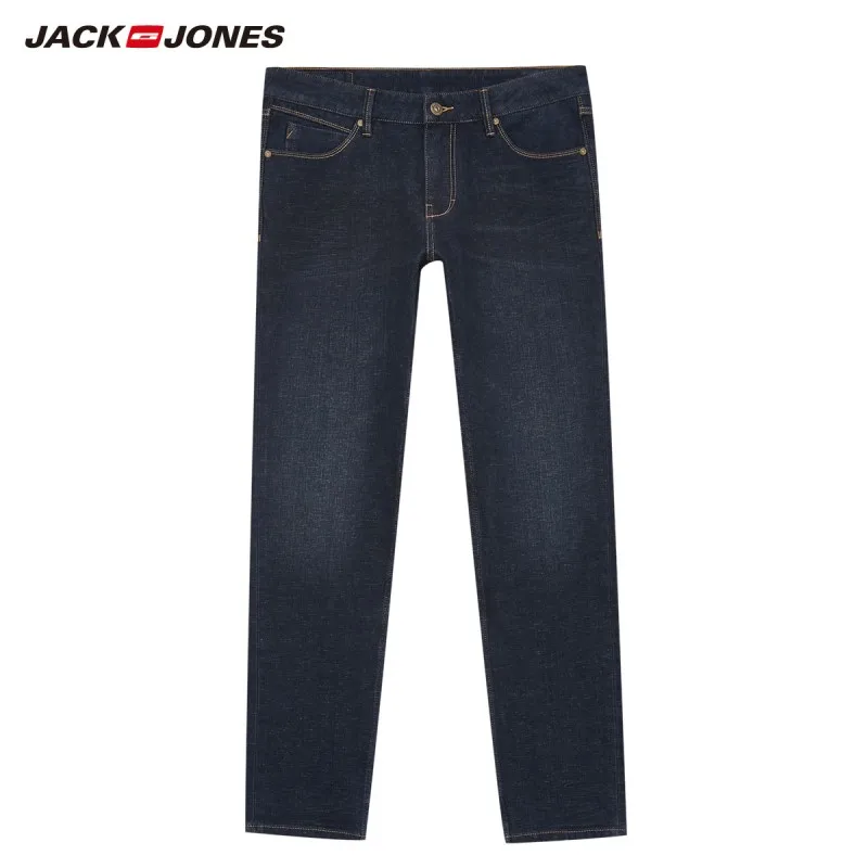 Мужские теплые джинсы JackJones базовые хлопковые 219332549 | Мужская одежда