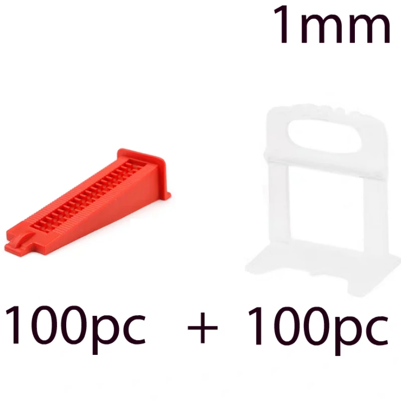 

Инструменты для выравнивания плитки 1 мм, плоское выравнивающее устройство для напольной стены, пластиковые разделители 100 шт. + 100 шт. набор ...