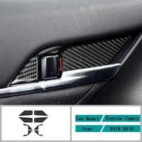 carbon fiber car accessories interior inner door bowl decoration protective cover trim stickers for toyota camry 2018 2019