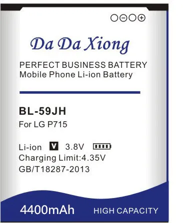 DaDaXiong 4400mAh BL-59JH BL59JH BL 59JH Аккумулятор для LG Optimus L7 II Dual P715 / F5 F3 VS870 Ludid2 P703 | Мобильные