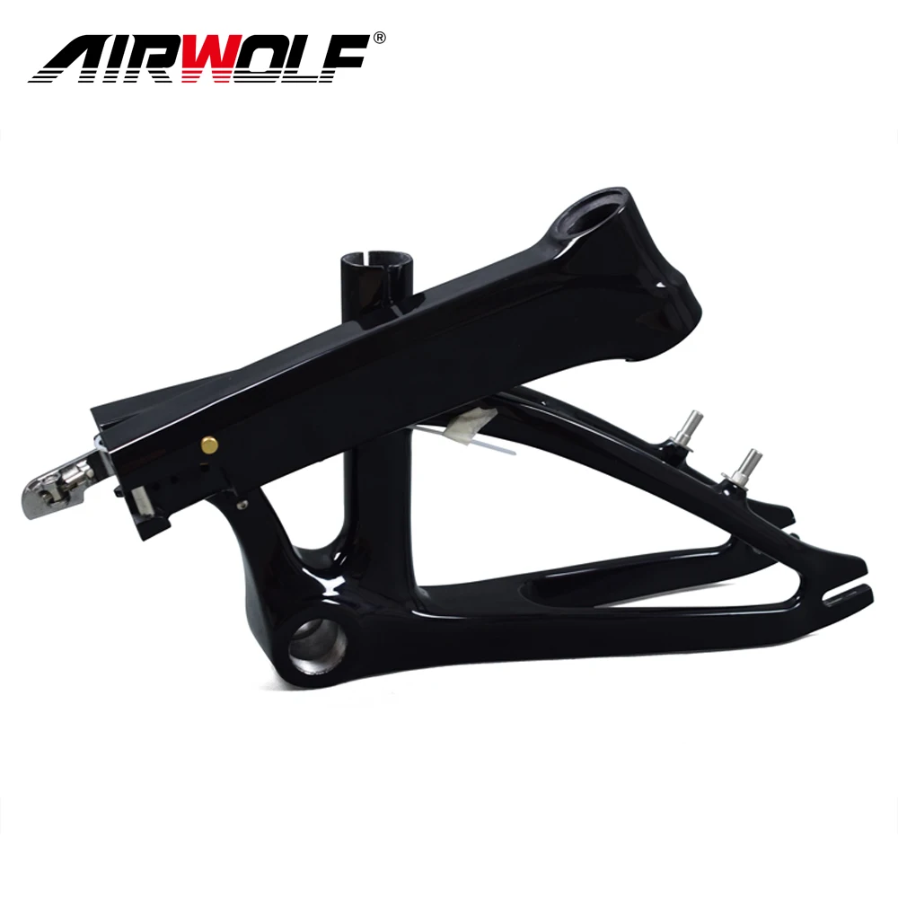 Airwolf углеродное волокно Складная велосипедная Рама для детей/женщин городской