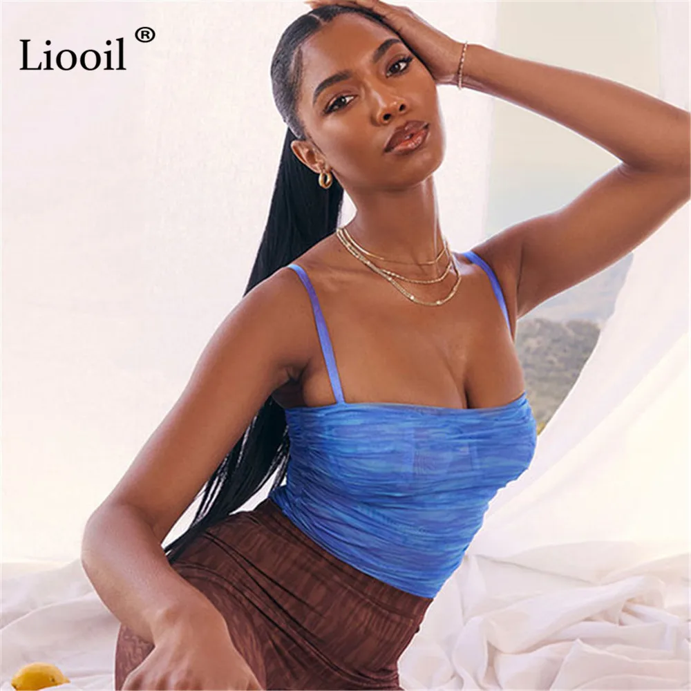 

Liooil с сеткой в стиле «пэтчворк боди с рюшами Топы плотно облегающий костюм для Для женщин комбинезон 2021 уличная без рукавов обтягивающие се...