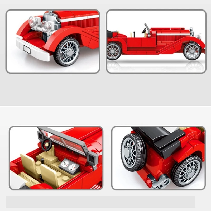 

Vintage Car Model Block Toys Old Car Model Bricks Blocks DIY Bricks Blocks Kids Toys Set Toys for Chlidren Gift