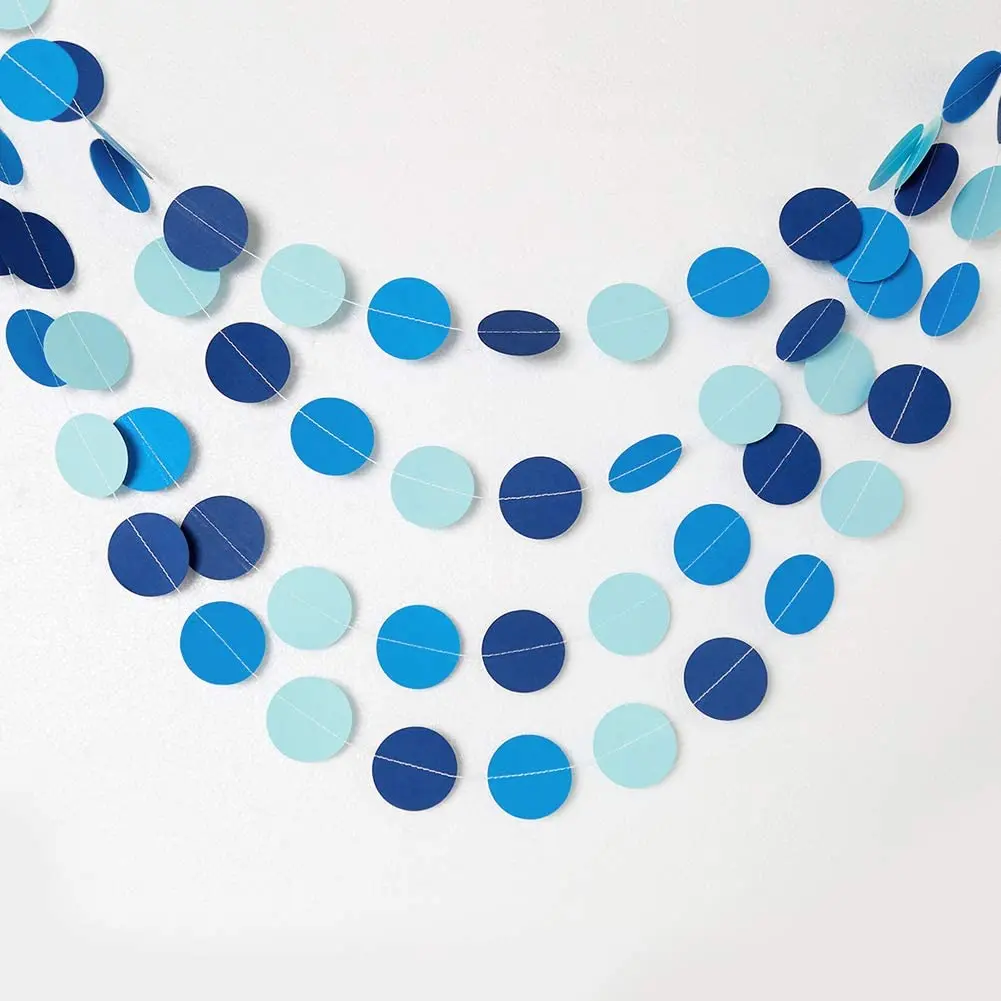 Морской тематикой вечерние Декор Бумага синий милый рыбы для вечерние «Подводное царство» для детей на день рождения висит круг чернила Бумага украшения из гирлянд