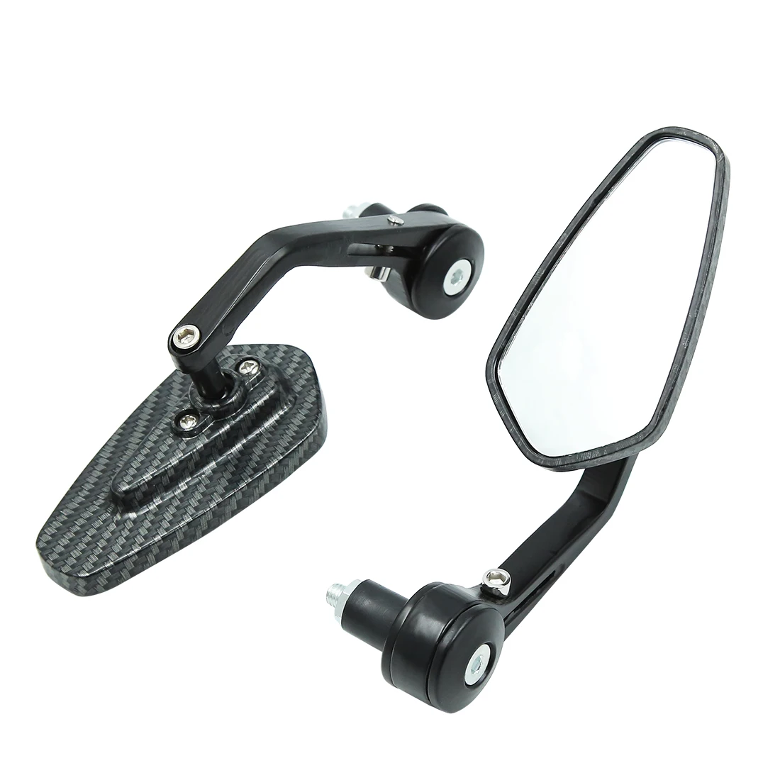 

X Autohaux пара Универсальные Металлические мотоциклетные зеркальные Ручки Бар Конец Зеркала заднего вида регулируемые зеркала заднего вида д...