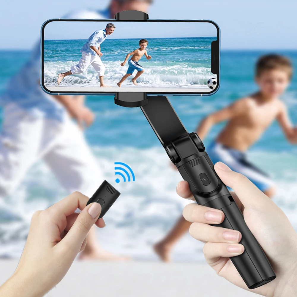 

Регулируемый штатив для селфи, ручной стабилизатор с поддержкой Bluetooth, с дистанционным управлением затвором, для iOS и Android